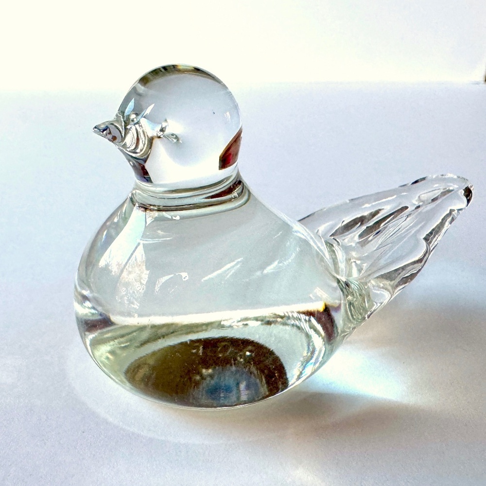Bob and Maude St Clair Clear Bird Glass Art